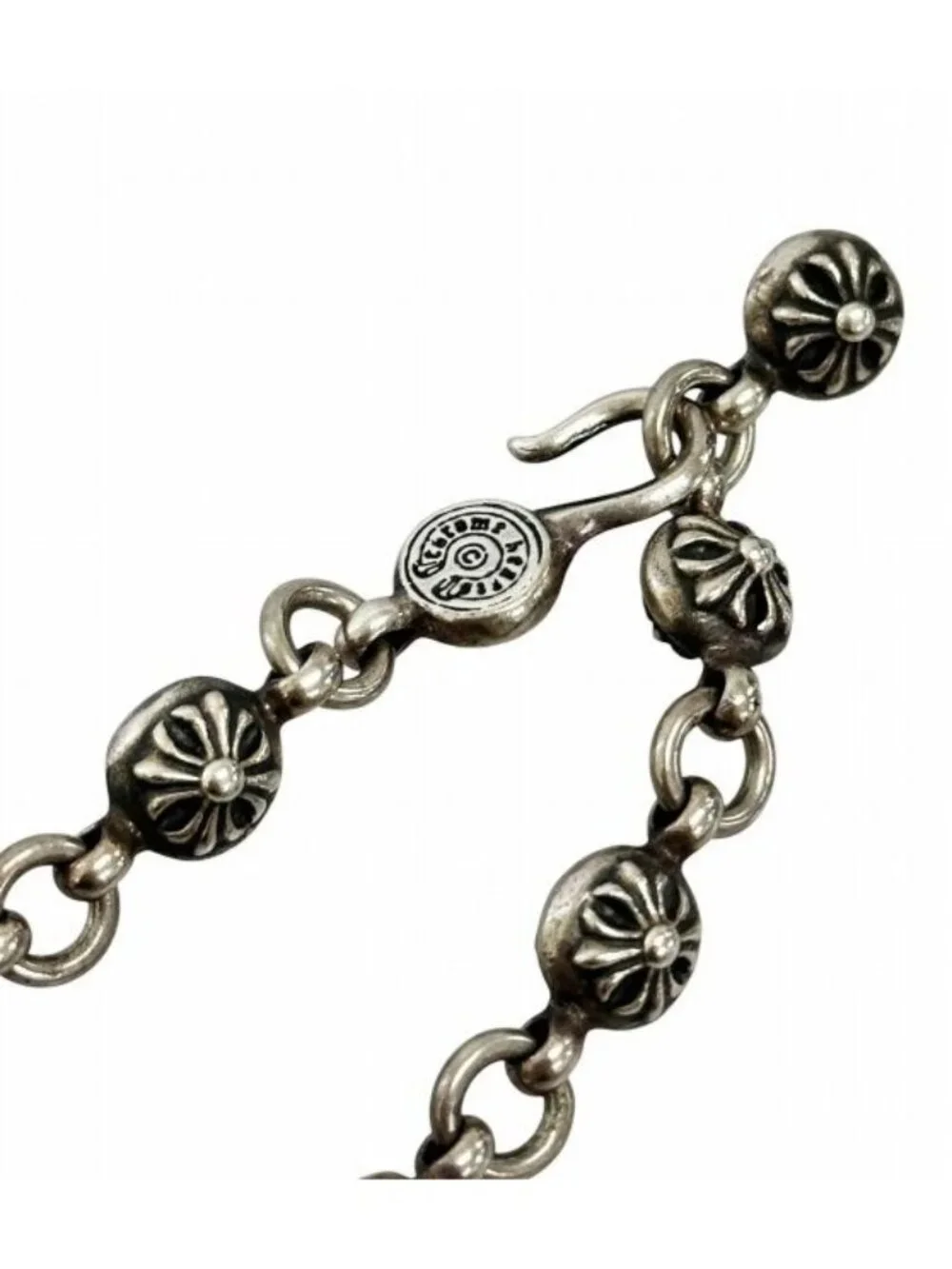 Chrome Hearts 1 Crsbl Chn Sml CH Crs Cross Ball Chain Small CH Necklace Black